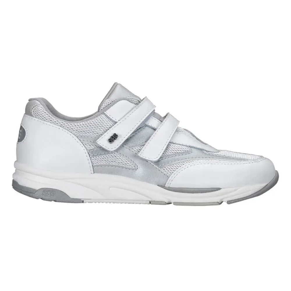 SAS Women's TMV Walking Shoes White Silver Leather Size 7.5 WW Lightly Worn